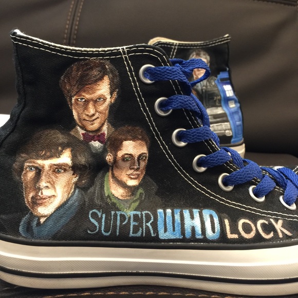 🦄 RARE SuperWhoLock Custom Chucks - Picture 2 of 8